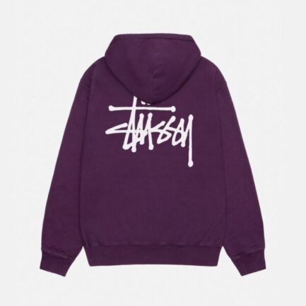 BASIC STÜSSY PURPLE HOODIE PIGMENT DYED