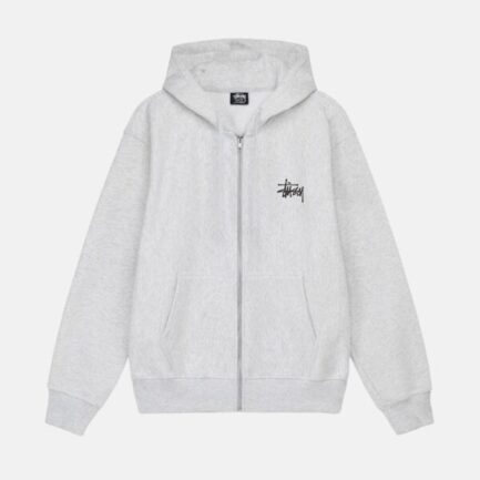 BASIC STÜSSY ZIP GREY HOODIE