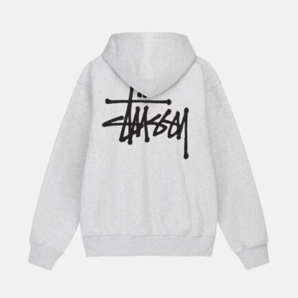 BASIC STÜSSY ZIP GREY HOODIE