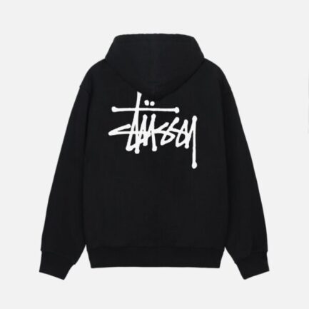 BASIC STÜSSY ZIP HOODIE BLACK