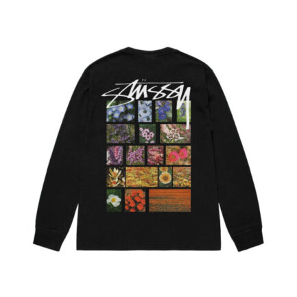 FLOWER GRID PIGMENT DYED LS SWEATSHIRT