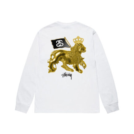 GOLD LION LS WHITE SWEATSHIRT