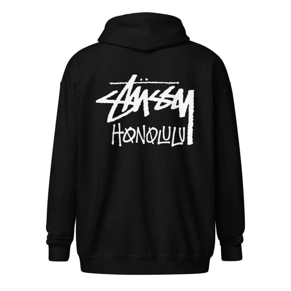 Unisex Stussy Honolulu fleece zip up hoodie