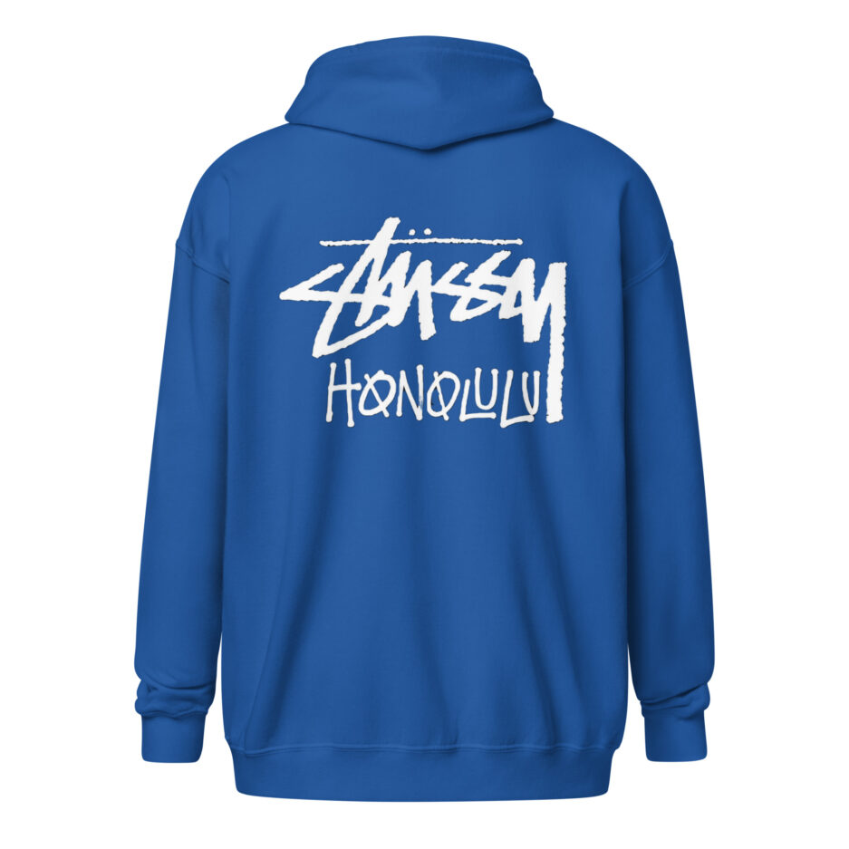 Unisex Stussy Honolulu fleece zip up hoodie