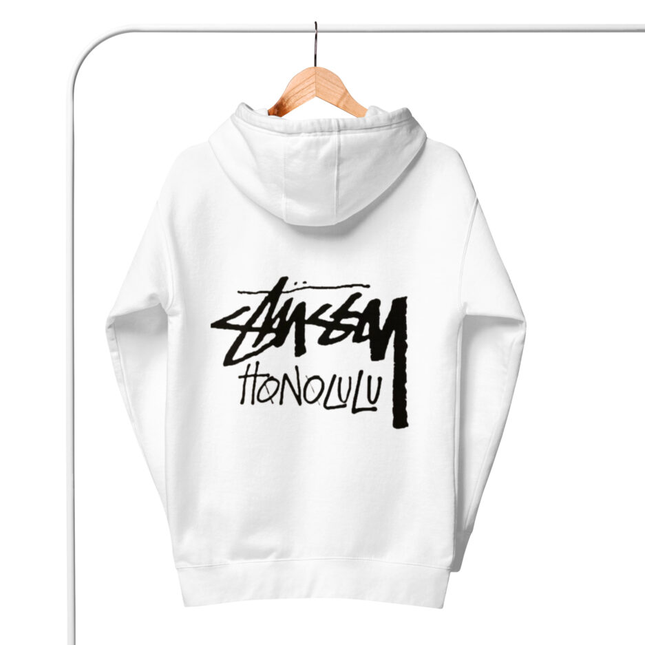 Unisex white Stussy Honolulu Hoodie